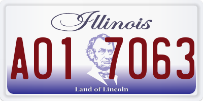 IL license plate A017063