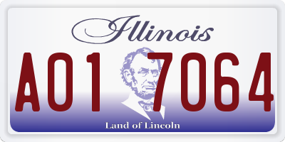 IL license plate A017064