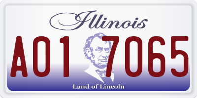 IL license plate A017065