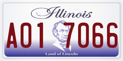 IL license plate A017066