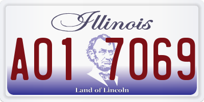 IL license plate A017069