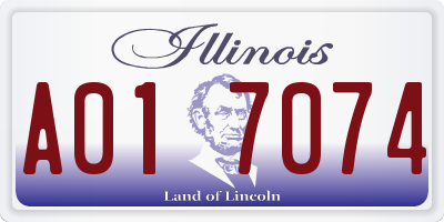 IL license plate A017074