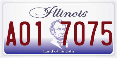 IL license plate A017075
