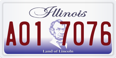 IL license plate A017076