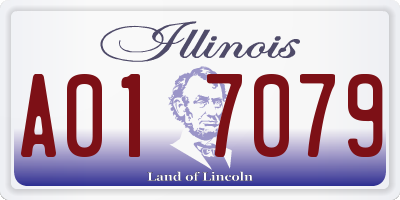IL license plate A017079