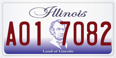 IL license plate A017082