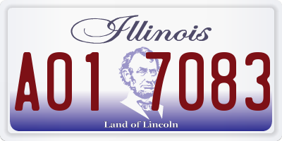 IL license plate A017083
