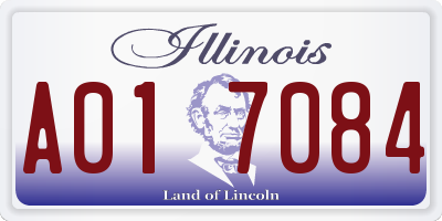 IL license plate A017084