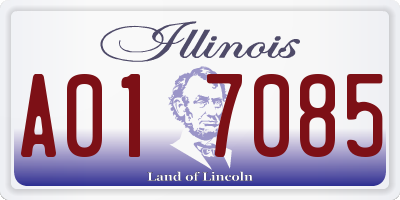IL license plate A017085