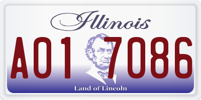 IL license plate A017086