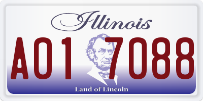 IL license plate A017088