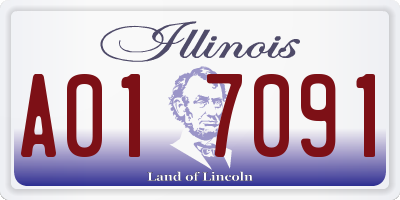 IL license plate A017091
