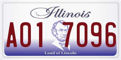 IL license plate A017096