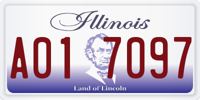 IL license plate A017097