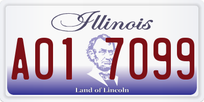 IL license plate A017099