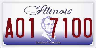 IL license plate A017100