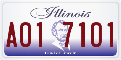 IL license plate A017101