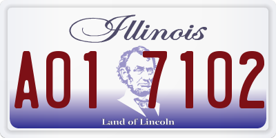 IL license plate A017102