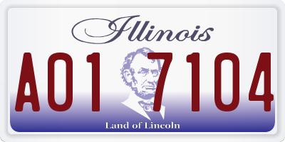 IL license plate A017104