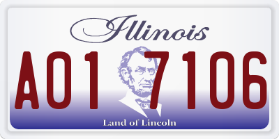 IL license plate A017106