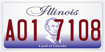 IL license plate A017108
