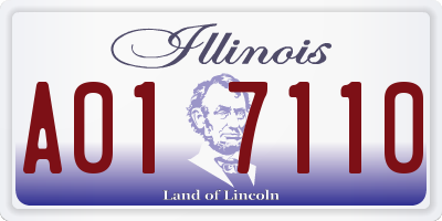 IL license plate A017110