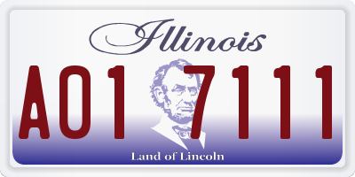 IL license plate A017111