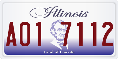 IL license plate A017112
