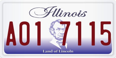 IL license plate A017115