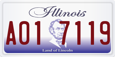 IL license plate A017119