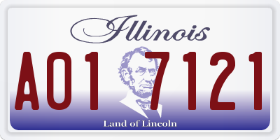 IL license plate A017121