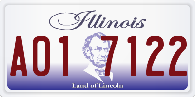 IL license plate A017122