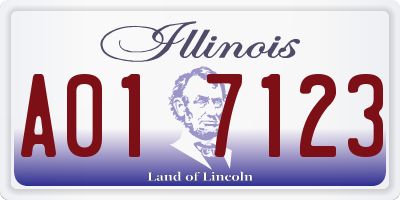 IL license plate A017123
