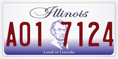 IL license plate A017124