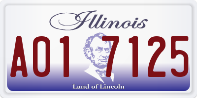 IL license plate A017125