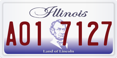 IL license plate A017127