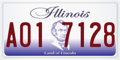 IL license plate A017128