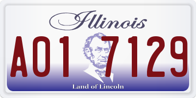 IL license plate A017129