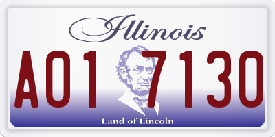 IL license plate A017130
