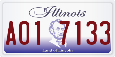 IL license plate A017133