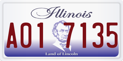 IL license plate A017135