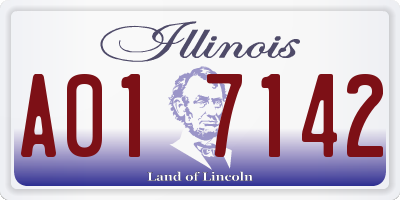 IL license plate A017142
