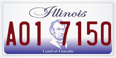 IL license plate A017150
