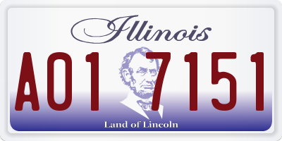 IL license plate A017151