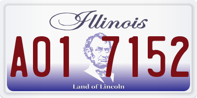 IL license plate A017152