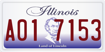 IL license plate A017153