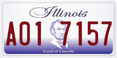 IL license plate A017157
