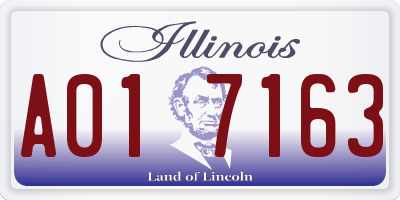 IL license plate A017163