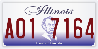 IL license plate A017164