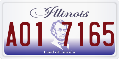IL license plate A017165
